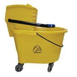 35 QT YELLOW MOP BUCKET & SIDE PRESS WRINGER COMBO 1/CS