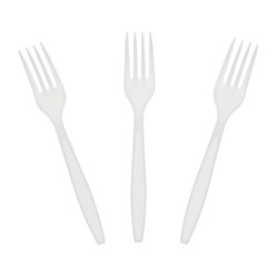 FORK HVY WHITE P/S 1000/CS AMERCARE S1601W / CPSHWFKBKW1