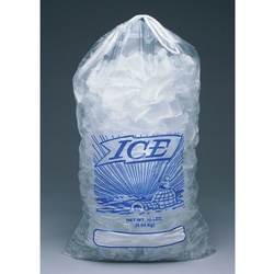 12X19.5 10LB ICE BAG W DSTRING ELKAY H19PDS  .00135  500/CS