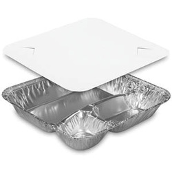 2345-35-250W HFA LARGE 3-COMPARTMENT TRAY WITH LID 250/CS