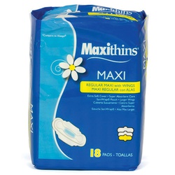 MAXITHIN PAD REGULAR W/WINGS HOSPECO 18PK 216/CS MT37400C