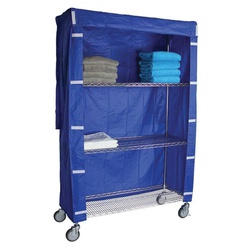 SHORT LINEN CART NYLON COVER R&B WIRE 18X36X62 BLUE