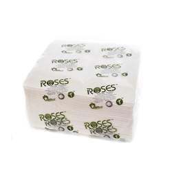 30107 ROSES SW 1/4  FOLD 1PLY DINNER NAPKIN 20PK/200/CS