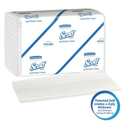 01980 KC SCOTT SCOTTFOLD TOWEL WHITE 25/175/CS