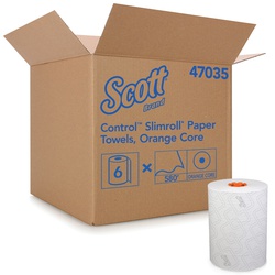 47035 SCOTT SLIMROLL TOWEL ORANGER CORE 6/580'/CS