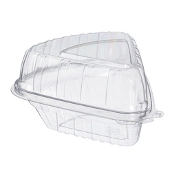 CLEAR PIE WEDGE HINGED LID DART C54HT1  125/PKG 2PKG/CS