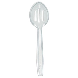 SLOTTED SERVING SPOON CLEAR #NON RETURNABLE#