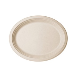 Nourish 9x12 Oval Platter Natural Molded Fiber