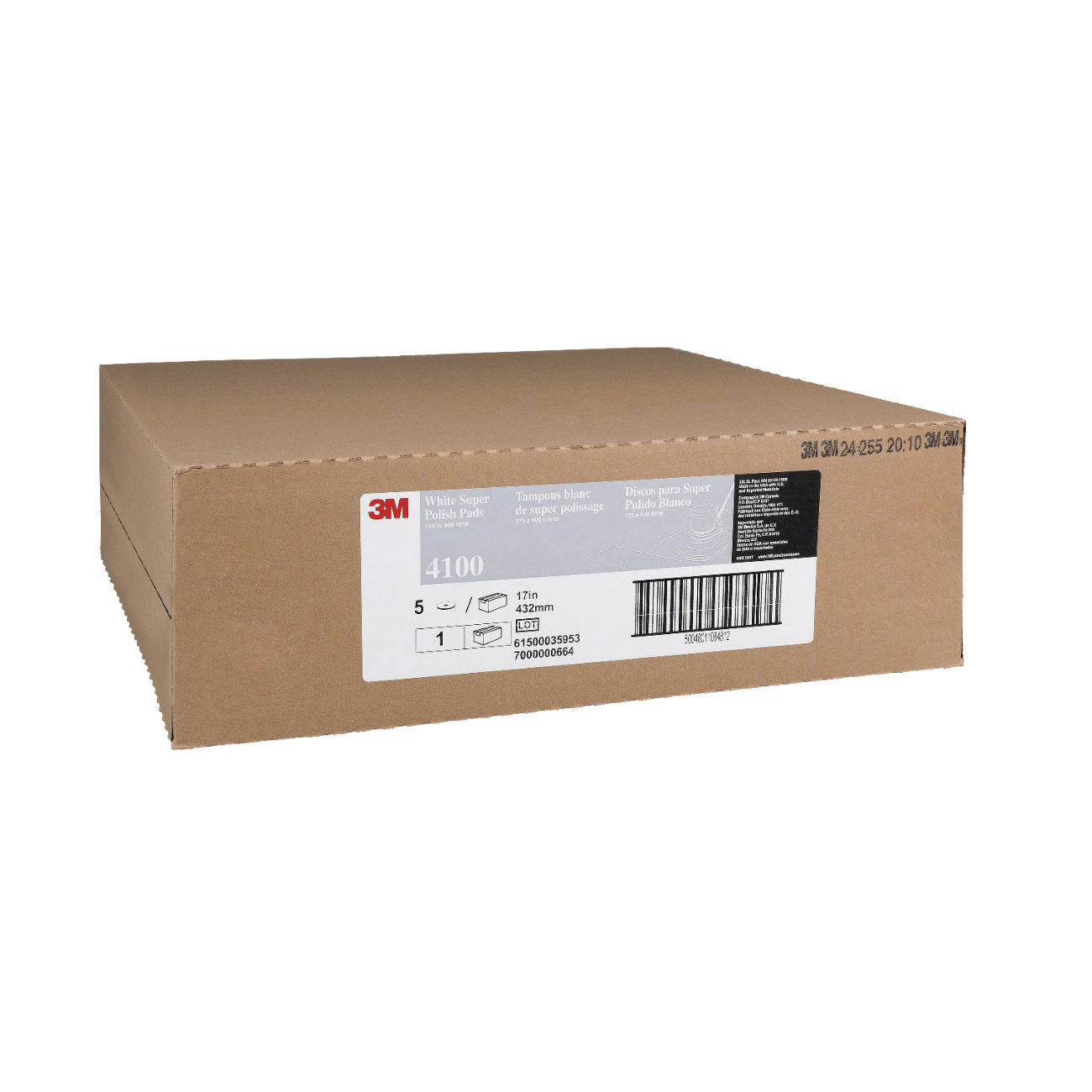 3M 17" WHITE POLISH PAD 4100 54100-17
