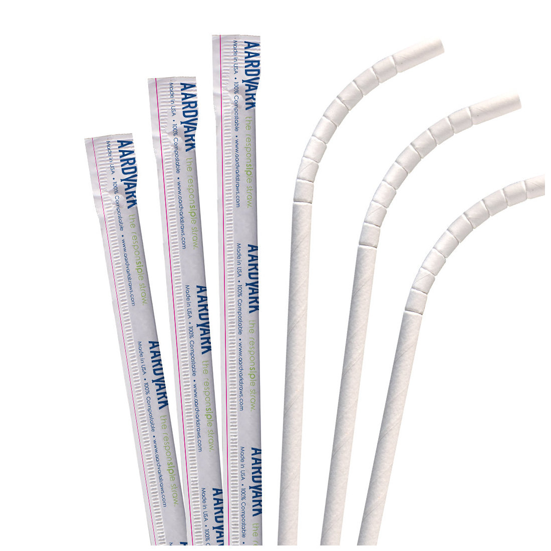 7.75" WHT PAPER JUMBO FLEXSTRAW 3200/CS WRAPPED 8/400/C