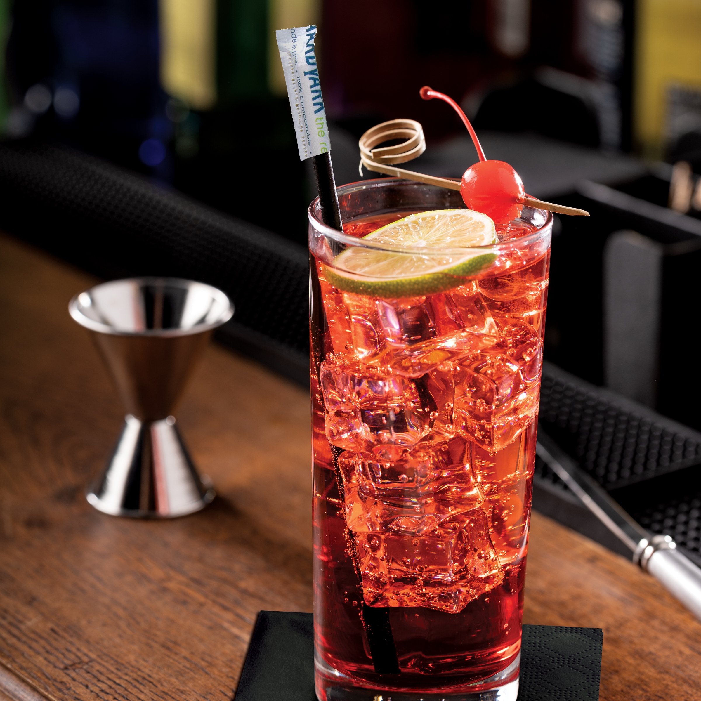 5.75" BLACK PAPER GIANT STRAW3200/C WRAPPED