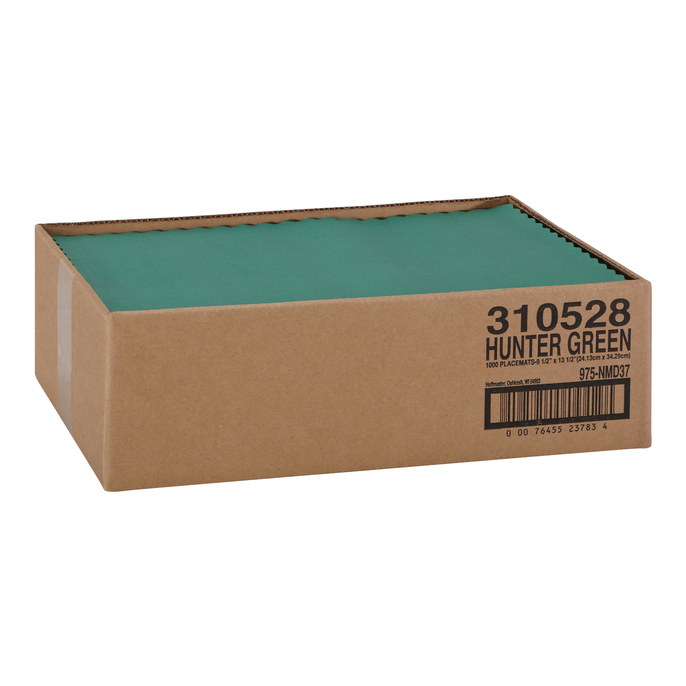 310528 10X14 HUNTER GREEN P/M 1M/CS  SCALLOPED