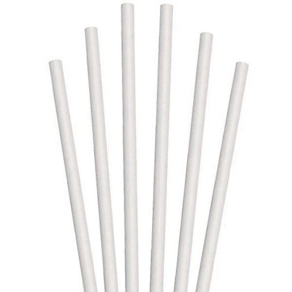 5.75" WHT PAPER JUMBO STRAW 7M8/875/CS UNWRAPPED MILK STRAW