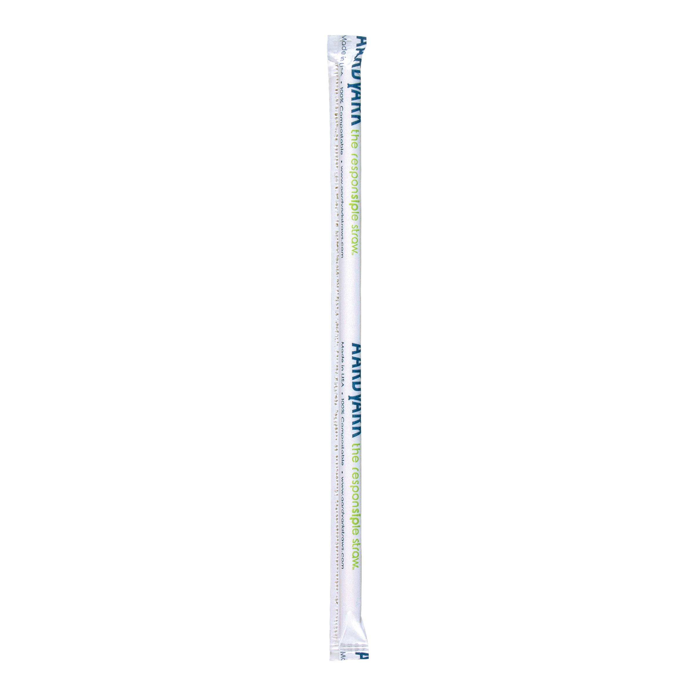 7.75" WHT PAPER JUMBO STRAW3200/CS   WRAPPED