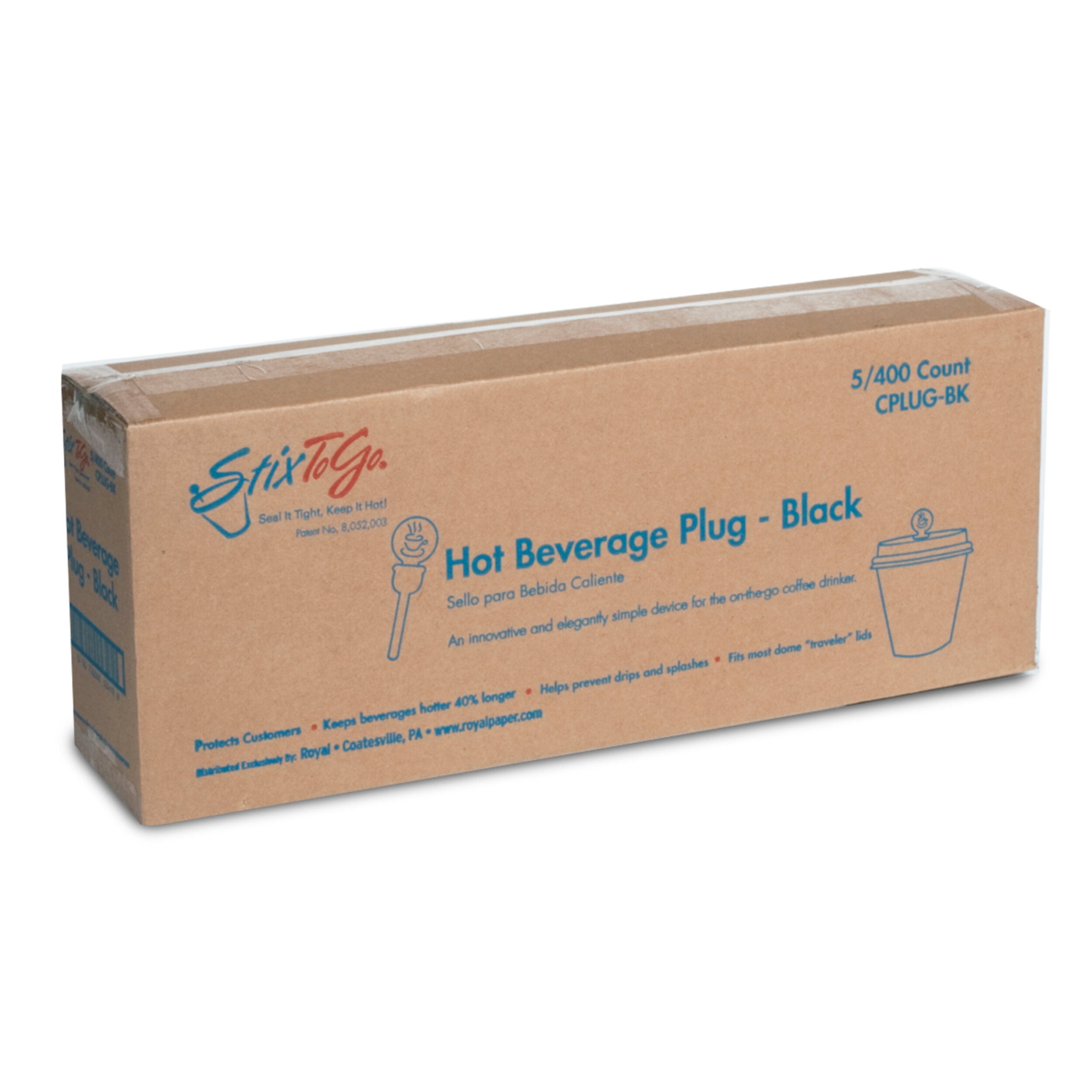 CIRCLE BEVERAGE PLUG Black 5/400CPLUG-BK  STIXTOGO  S/0