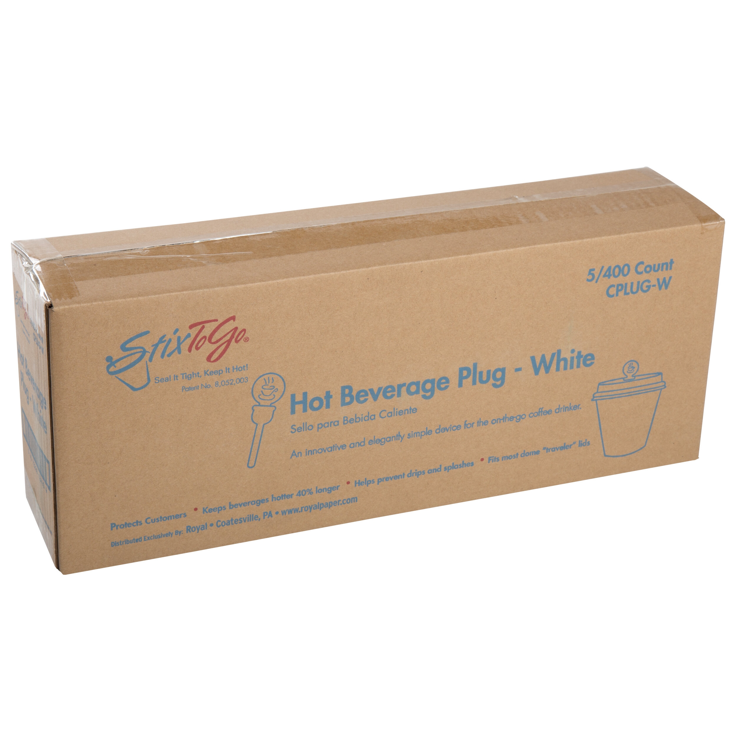 Circle Beverage Plug White 5/400/Case