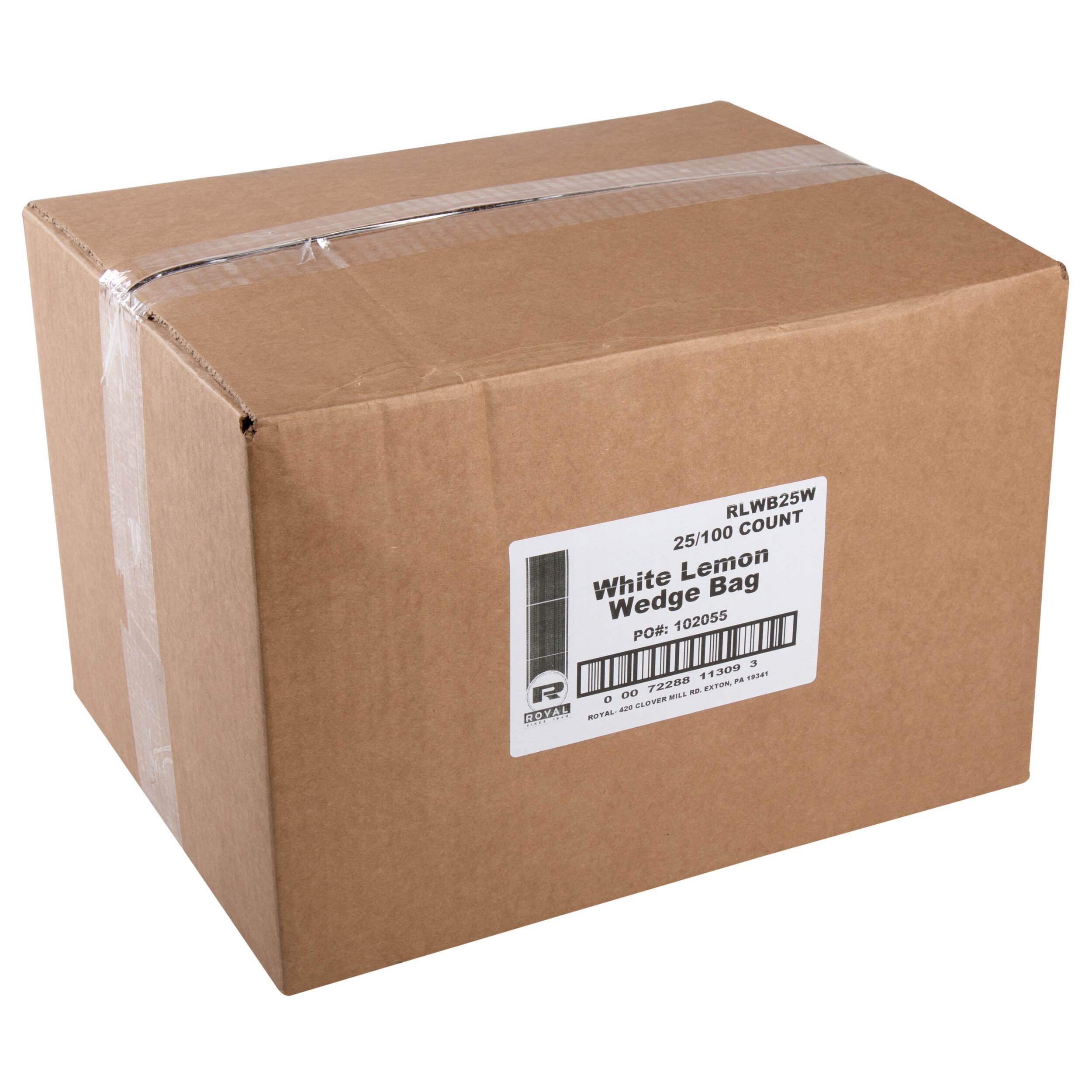 RLWB25W WHITE LEMON WEDGE WEDGE BAG 2500/CS 25/100