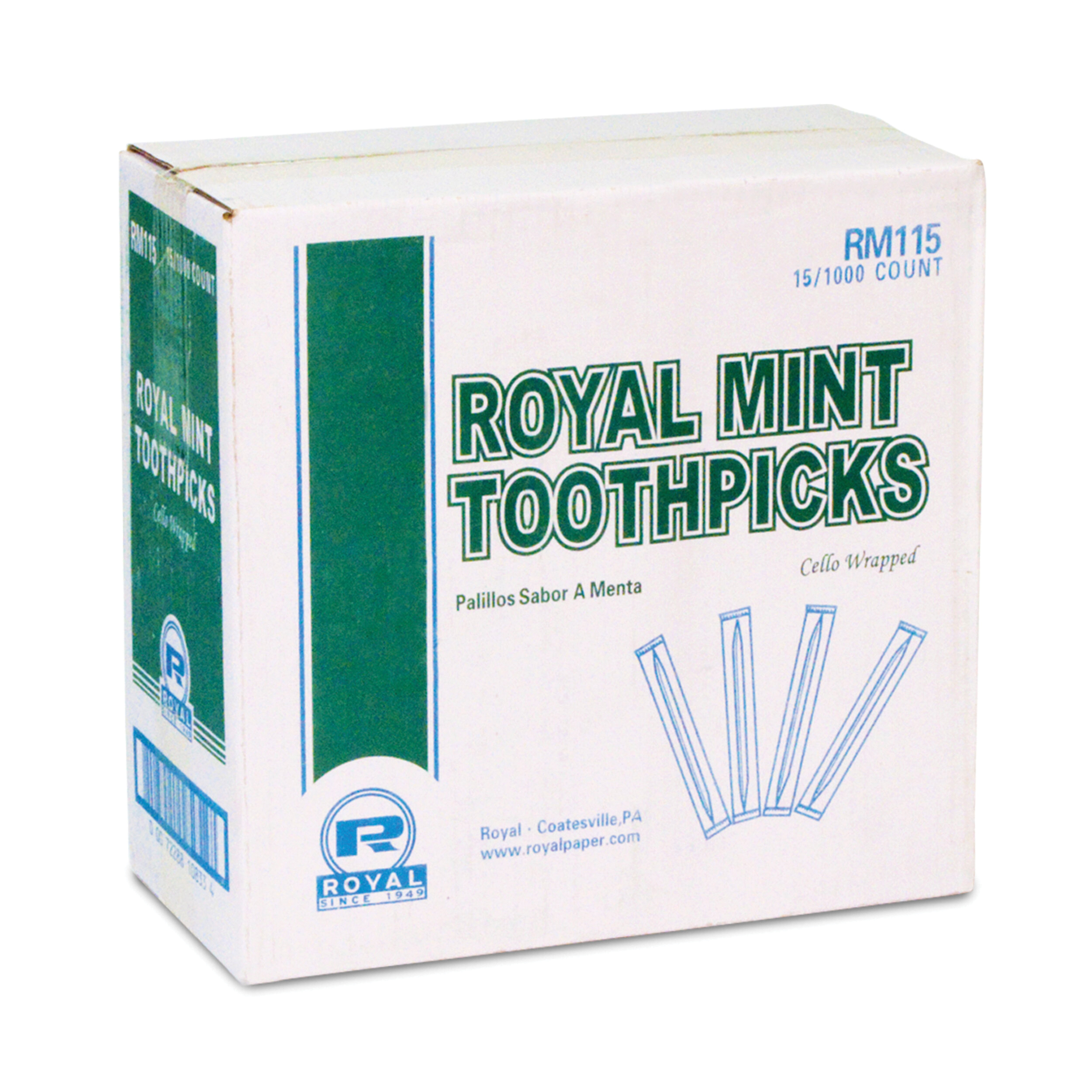 WRAPPED MINT TOOTHPICKS 15/1MRM115