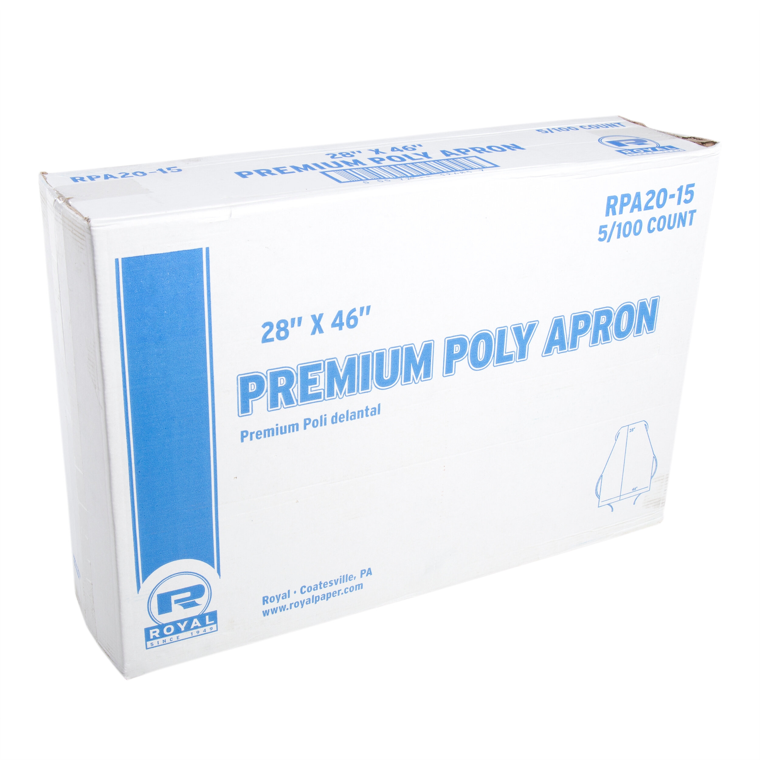 APRON 28X46 1.5 MIL 500/CASEPOLY 5/100 RPA20-15