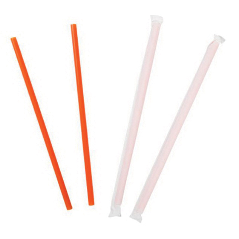 Giant Orange Wrapped Straws 4/300 Case