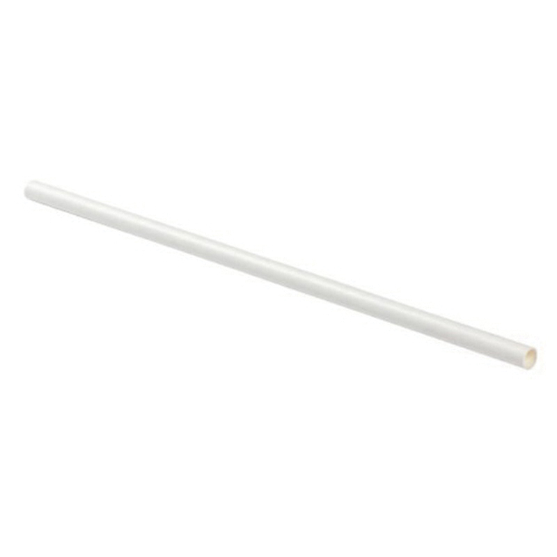 10.25" GIANT WHITE PAPER STRAW WRAPPED 3600/CS