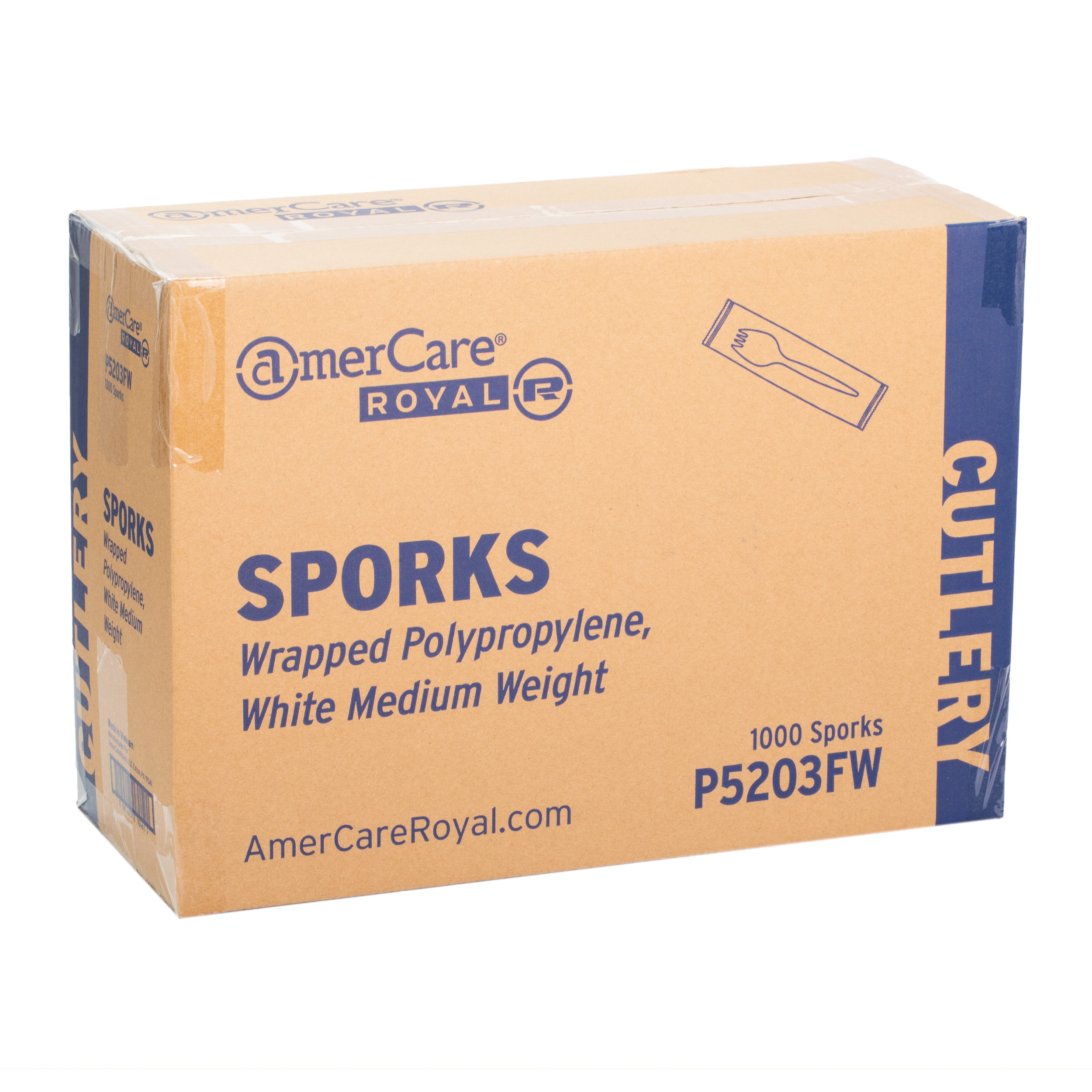 WRAP MWPP WHT SPORK 1M/CS P5203FW