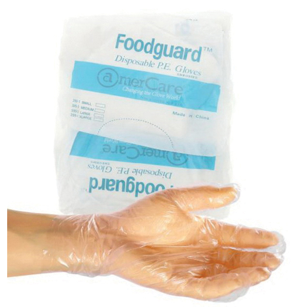 Glove HDPE Foodguard Embossed PF MED 100/BX