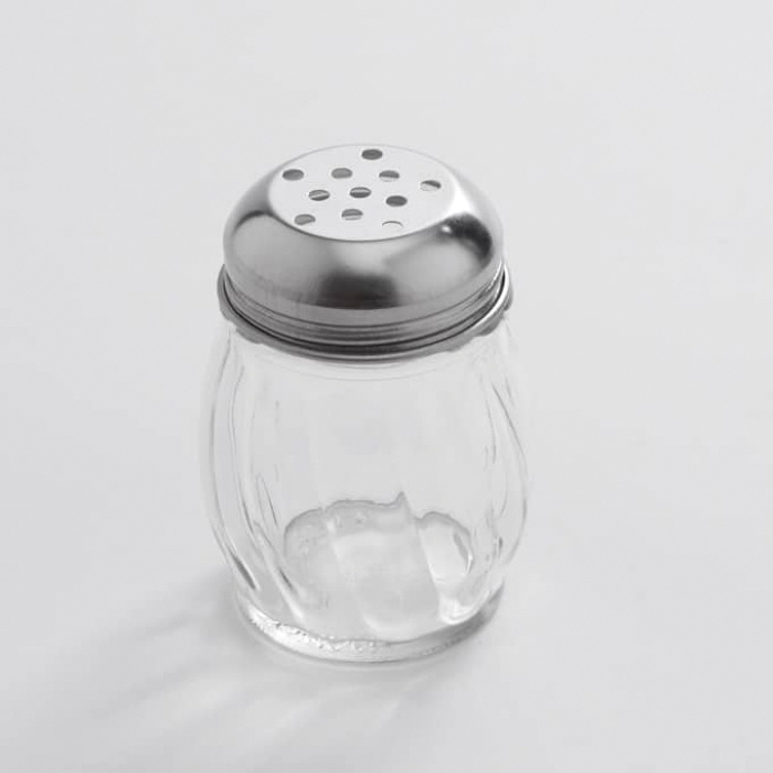 3306 CHEESE SHAKER 6OZ GLASS - SS TOP - EA -
