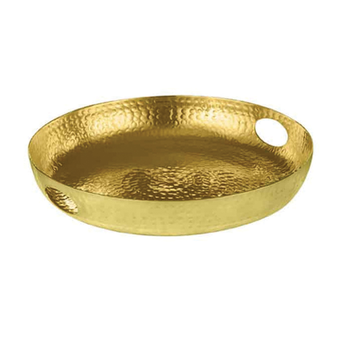 ATHG14 BEVERAGE ICE TUB OVAL16.25QT HAMMERED GOLD EA