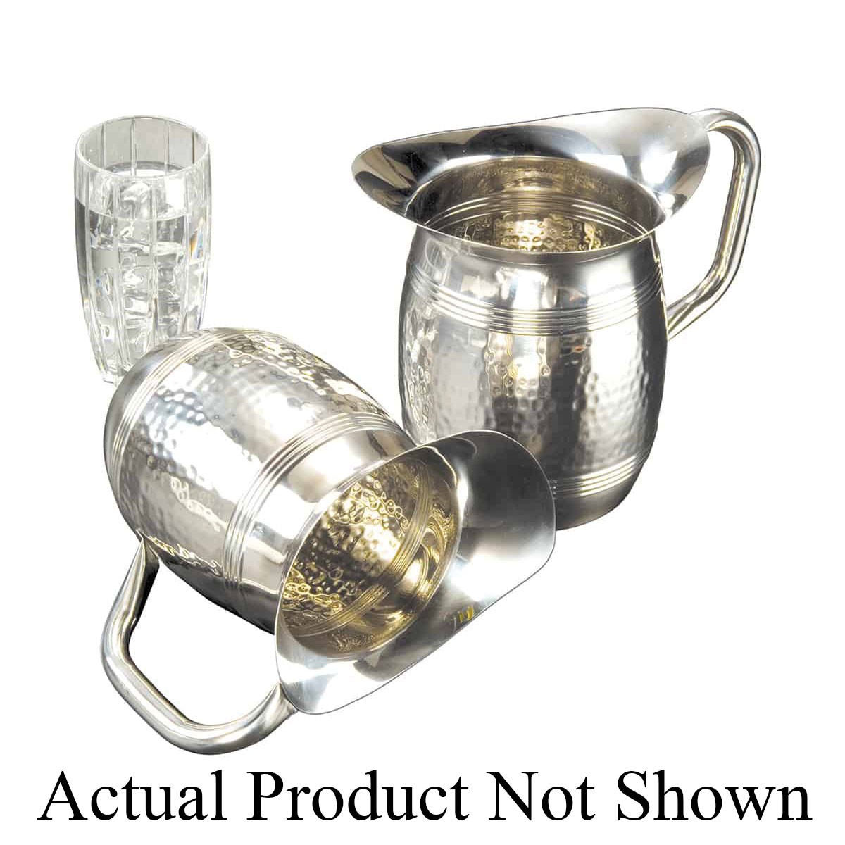 HMWP85 BELL WATER PITCHER 68 OZ SS HAMMERED FINISH - EA