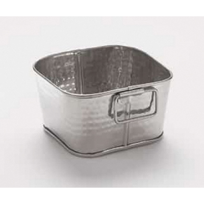 STH6 BEVERAGE TUB 1-3/8 QTSQUARE SS HAMMERED EA -