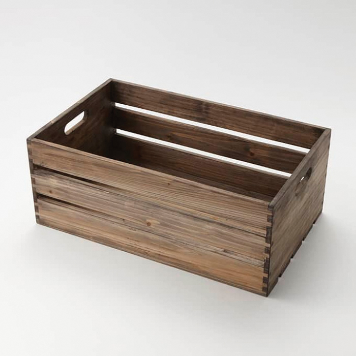 WTV20 CRATE VINTAGE WOOD FULL20.5X12.5X8  RECT  - EA -