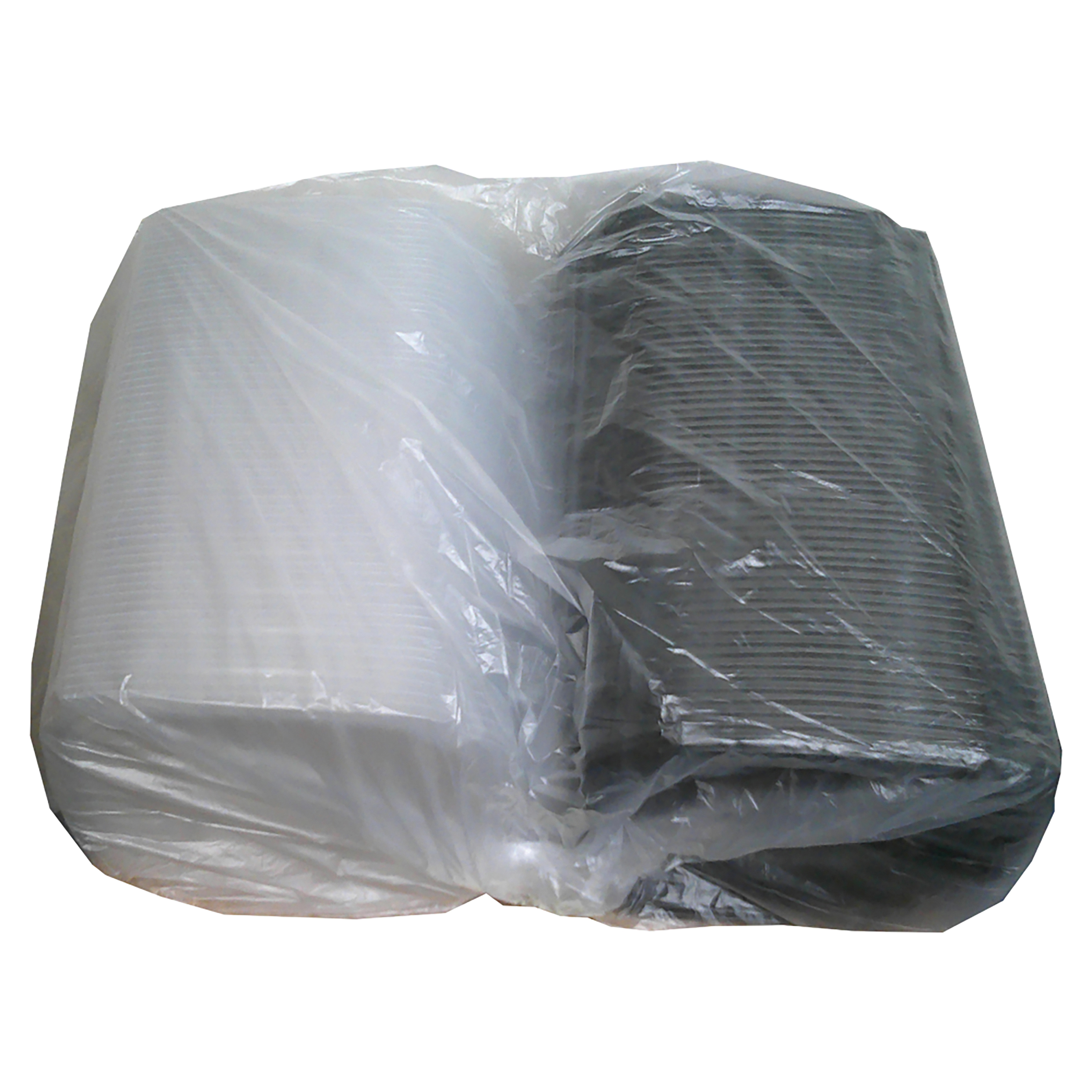 CB9911 9X9 1Comp Hinge Container 120/CS Black Base Clear Lid