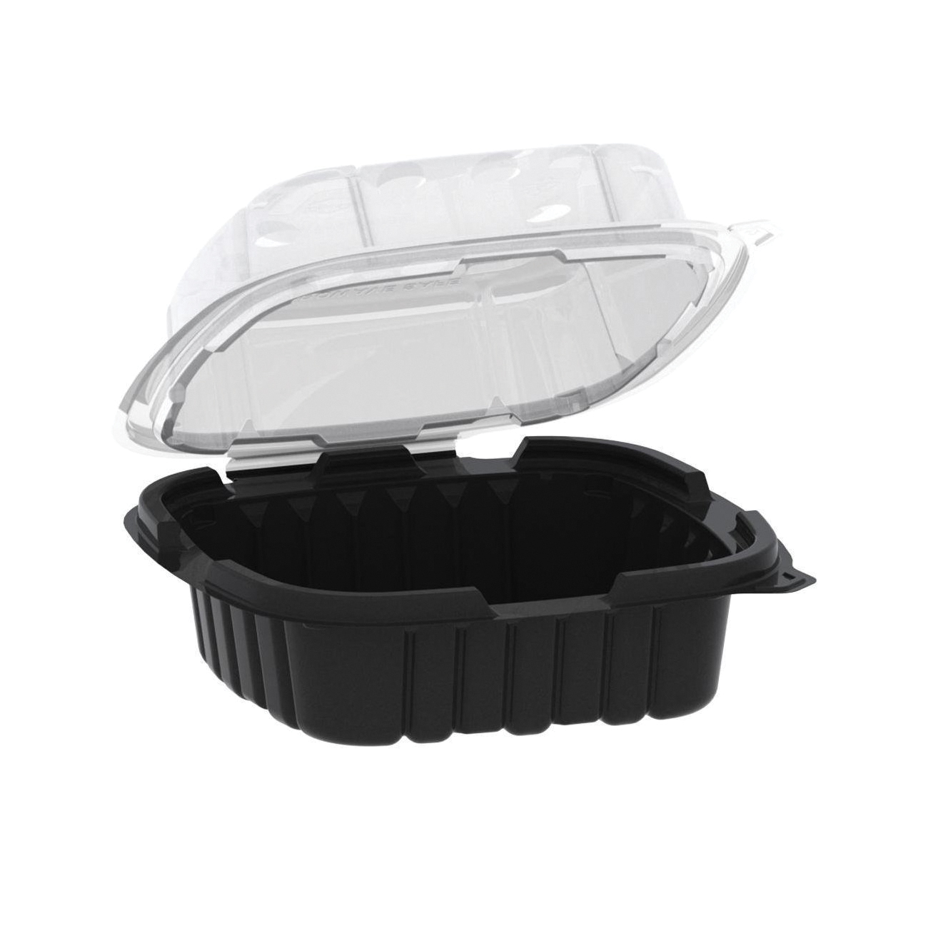 CF6611 CRISP FOOD 6X6 BLK BASE CLR LID CONT 300/CS