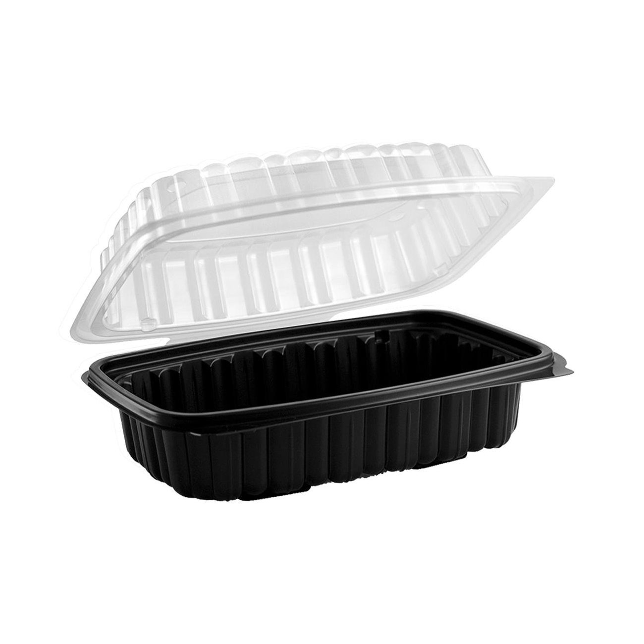 CC6911 1-COMP HINGE CONT BLK BASE/CLR LID 120/CS 6x9
