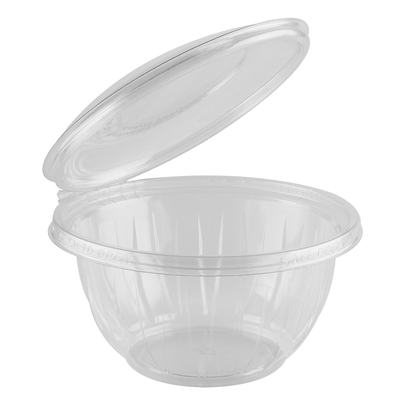 TE7032D 32oz CLR RND TE HINGED CONT W/DOME LID 150/CS