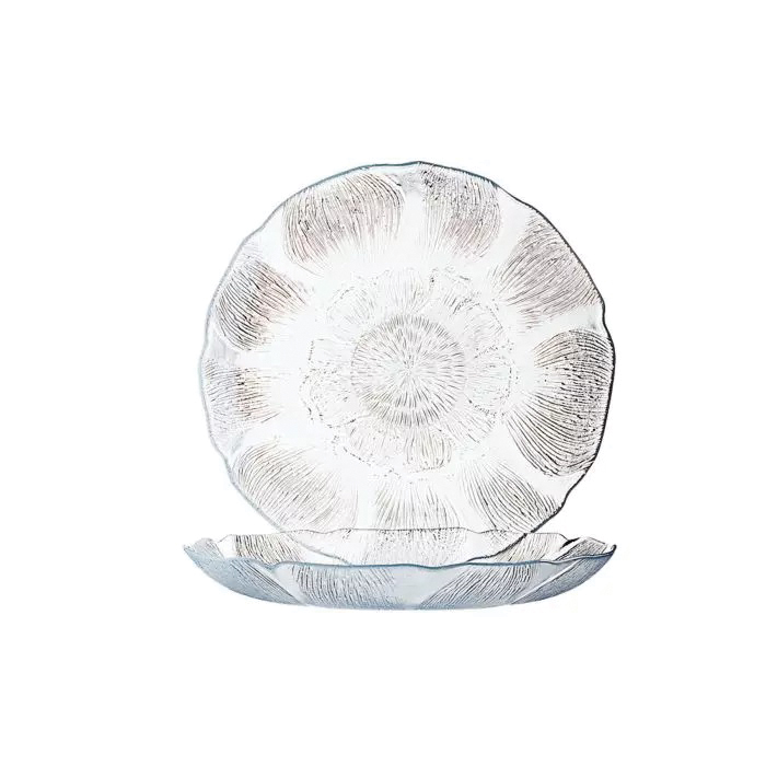 Glass Plate Arcoroc Fleur Soda Lime Glass - 36/cs