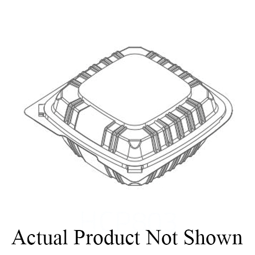 HCP803 8" PET Clear HINGE CONT200/CS