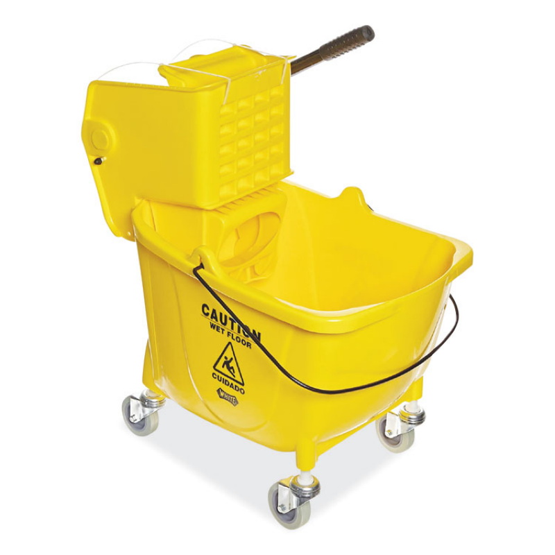 BWK2635COMBOYEL  35qt Bucket/Wringer Combo, Yellow, Side-press