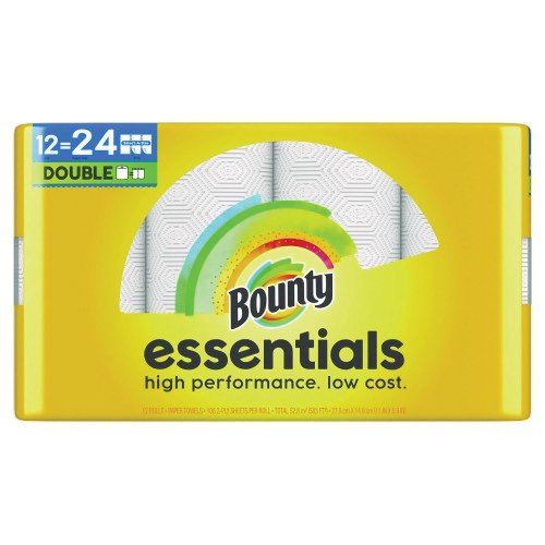 PGC11093  Bounty Essentials Paper Towel 12rls/carton, 2-ply, 108 sheets/rl