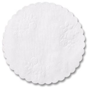 DL10SP 10" ROSE LINEN DOILY 500/CS