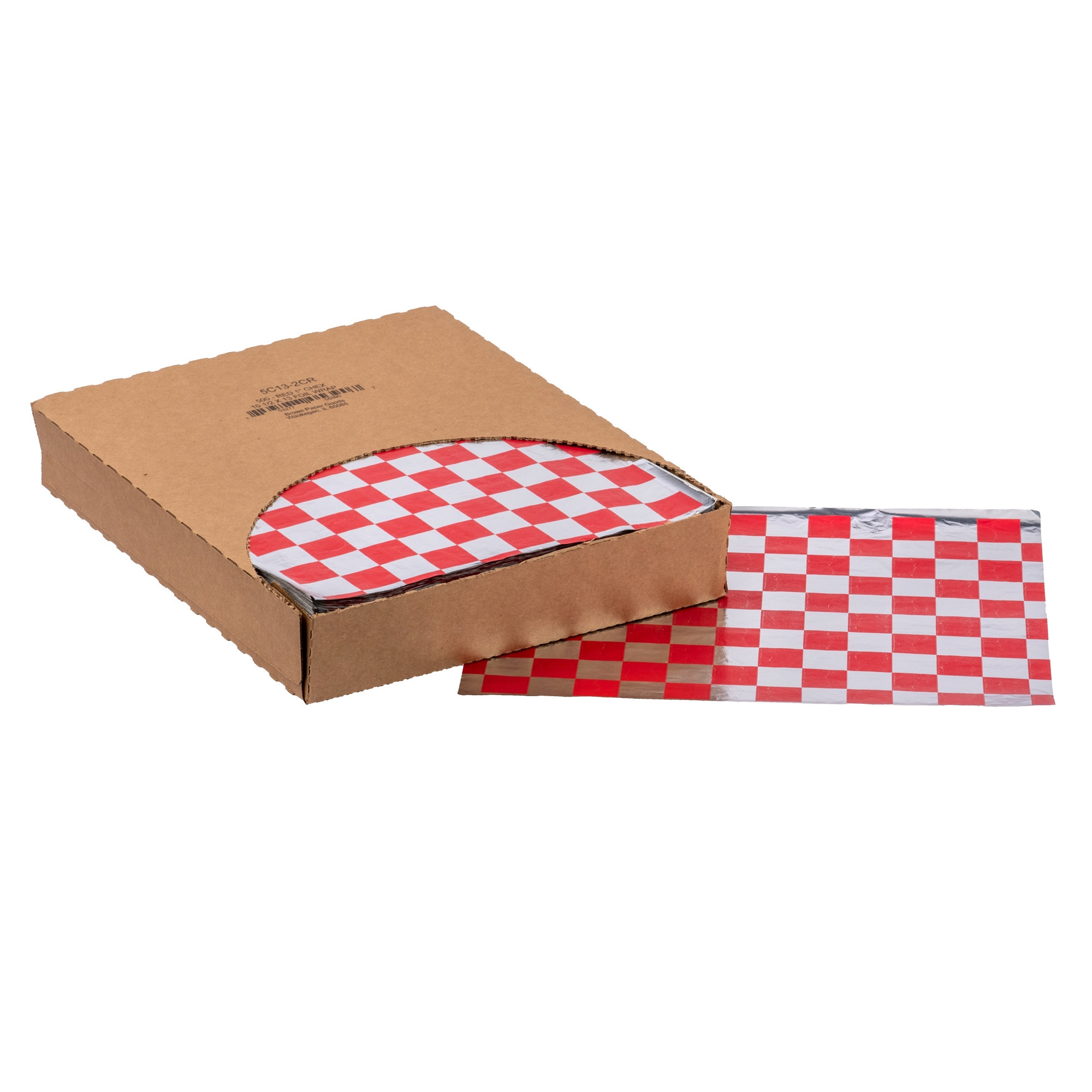 10.5x13 Red Check Foil Wrap 2M/cs