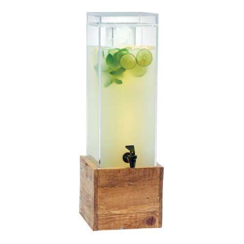 1527-3-99 BEVERAGE DISP 3 GAL RECLAIMED WOOD BASE - EA