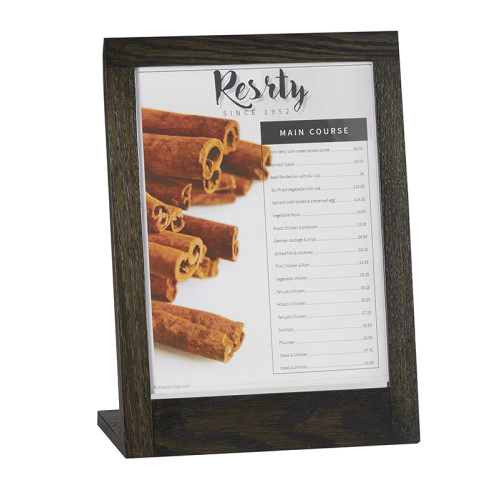 3825-811-87 MENU HOLDER 8.5X11DARK ASH GRAY - EA STOCK