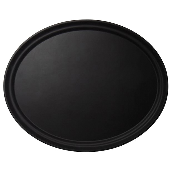 SERVING TRAY 9" CAMTREAD BLACK SATIN NON-SKID - 12/CS