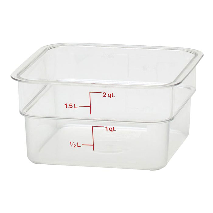 2SFSCW135 CONT SQUARE 2QTCLEAR 6/CS  STORAGE