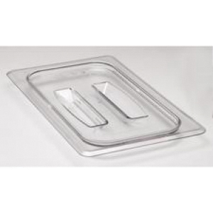 40CWCH135 COVER WITH HND 1/4 SIZE6/CS CLEAR