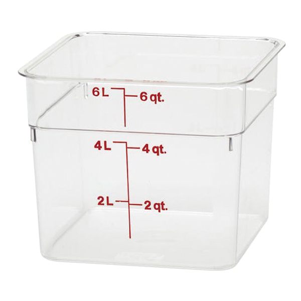 6SFSCW135 FOOD STORAGE 6QT EASQUARE CLEAR - STOCK