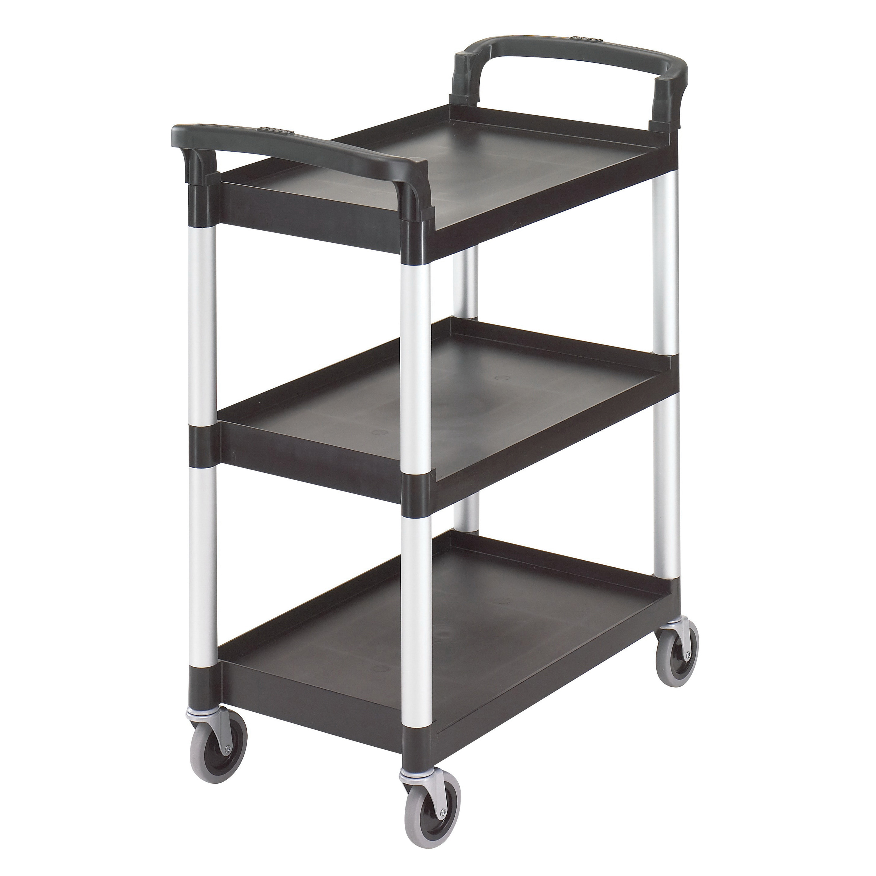 BC331KD110 UTILITY CART BLACK 3 SHELVES 300LB LOAD EA S/O