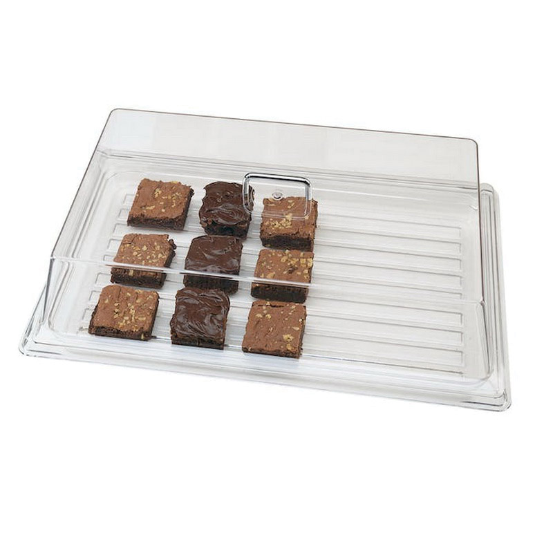 DISPLAY COVER 26X10X6 POLYCARBONATE CHROME HANDLES - EA